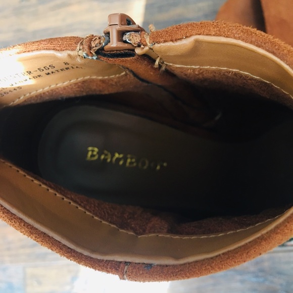 Chestnut Floral Peep toe booties - Picture 3 of 4